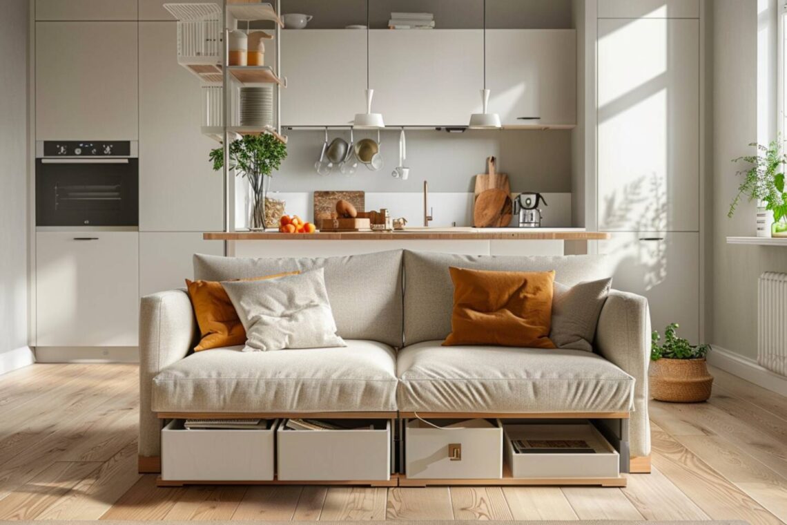 10 inspiracji na urządzenie kawalerki z kompaktowymi meblami.