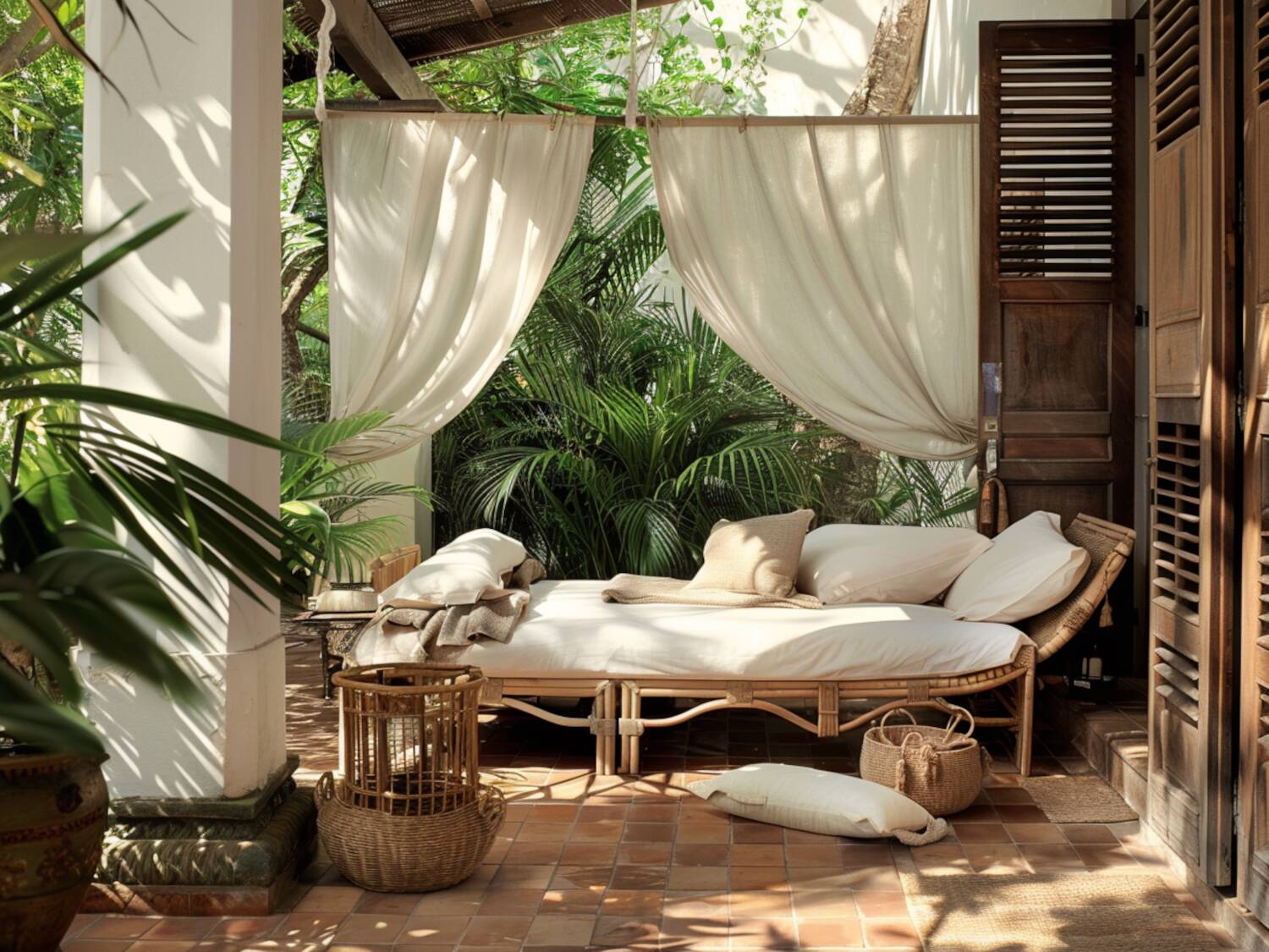 Jak zaaranżować taras w stylu kolonialnym z meblami wykonanymi z naturalnych materiałów?