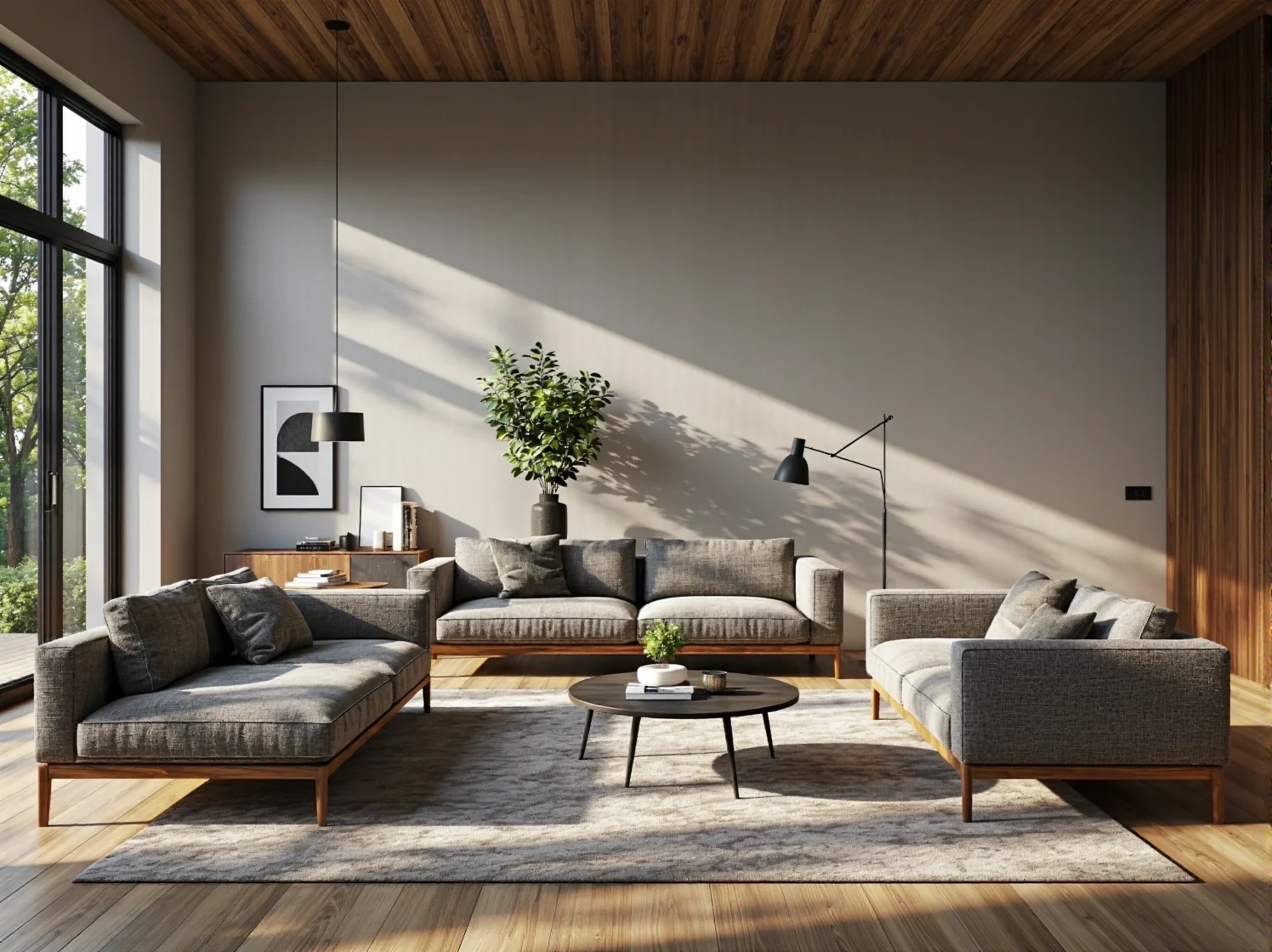 Kinkiety zewnętrzne LED oświetlające wejście do nowoczesnego budynku. Geometryczne oprawy ścienne.