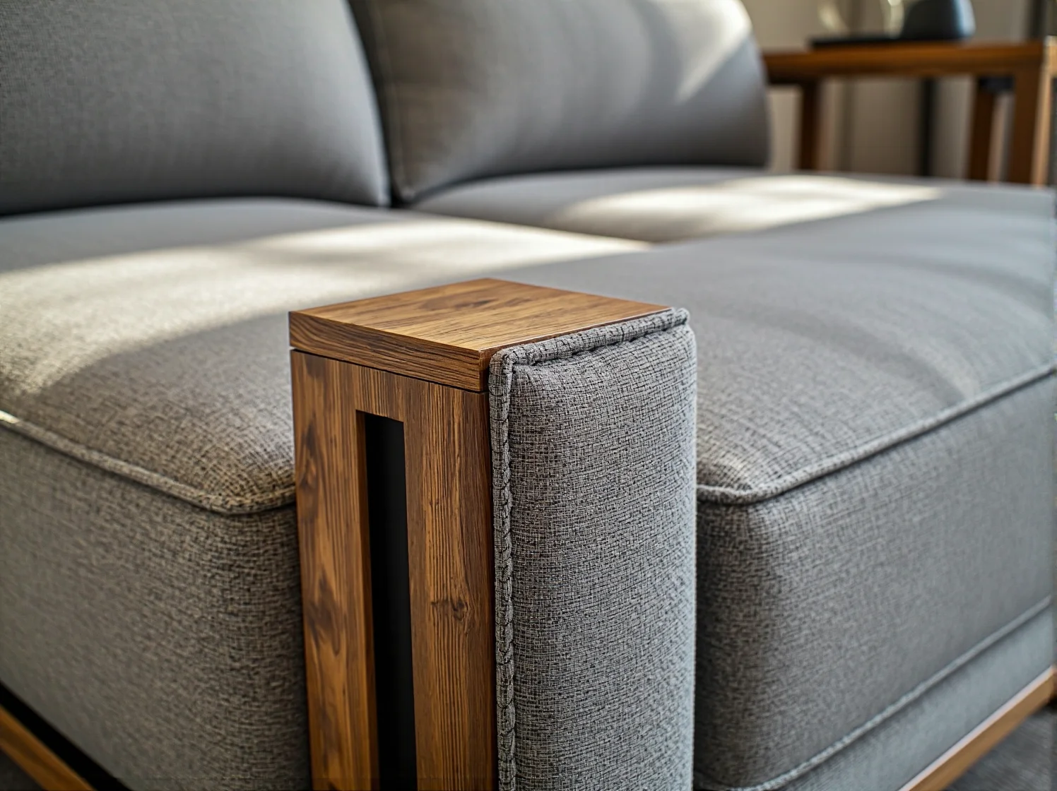 Konfiguracja modułów sofy dopasowana do przestrzeni dziennej.