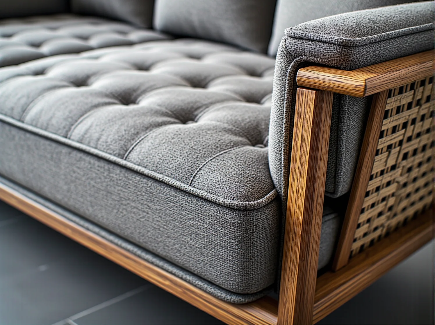 Minimalistyczne meble wypoczynkowe z funkcją spania w jasnym pokoju.