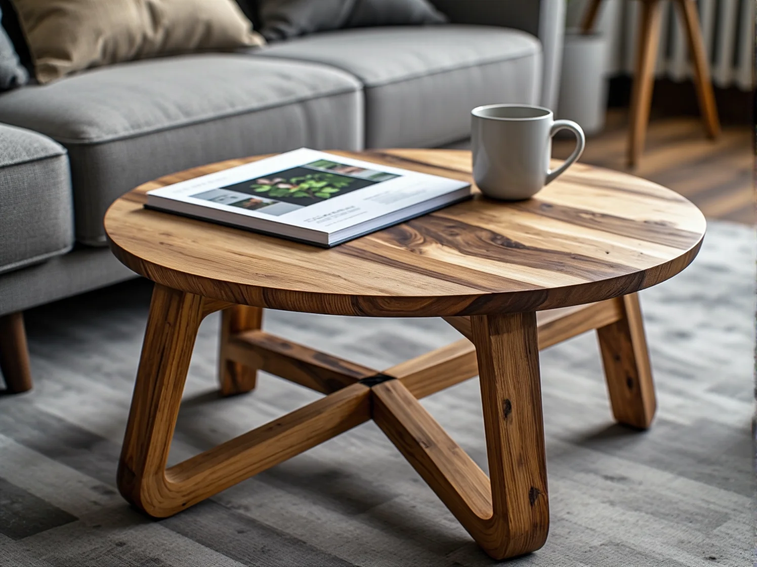 Minimalistyczny układ małego mieszkania. Zrównoważony design łączący estetykę z oszczędnością miejsca.