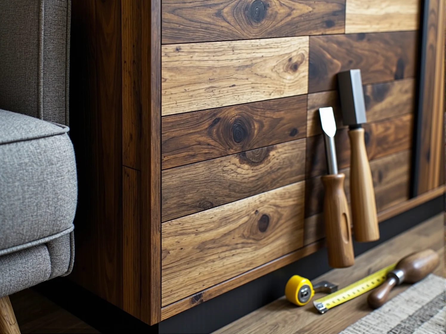 Montaż krok po kroku drewnianej szafki z odzysku