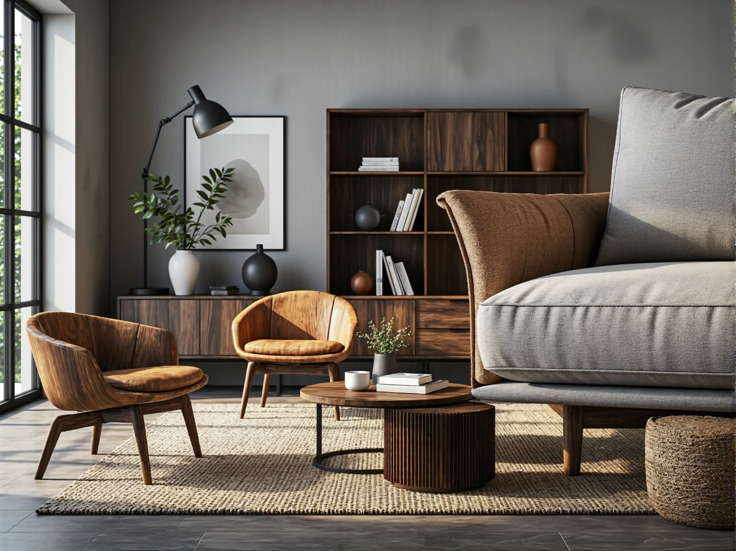 Sypialnia łącząca przytulny styl vintage z surowymi industrialnymi dodatkami