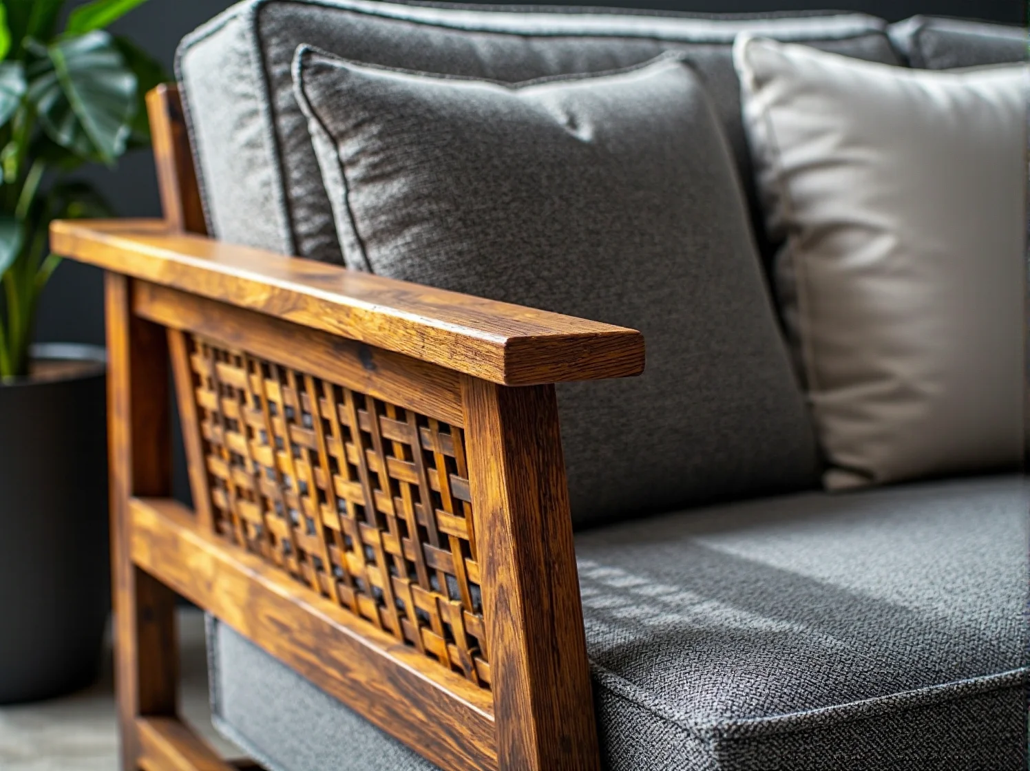 Czarny metalowy kinkiet zewnętrzny na tle ściany z betonu.