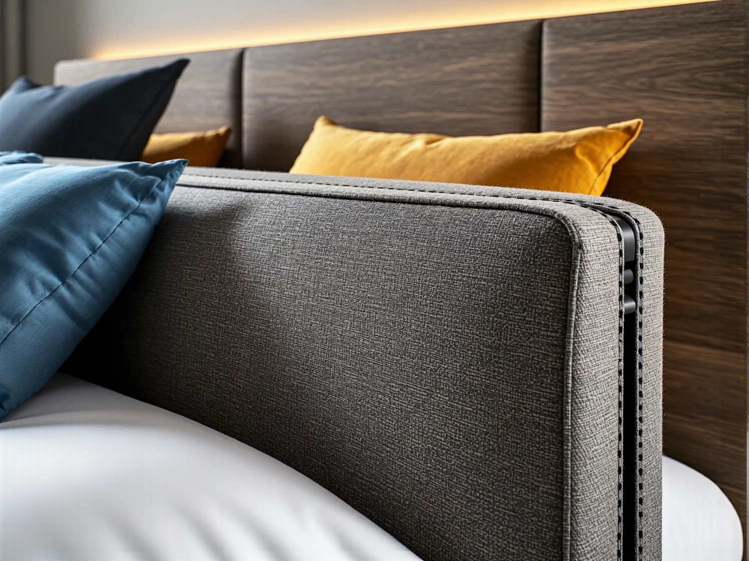 Praktyczne łóżko z szufladami idealne do małej sypialni, oszczędzające przestrzeń.