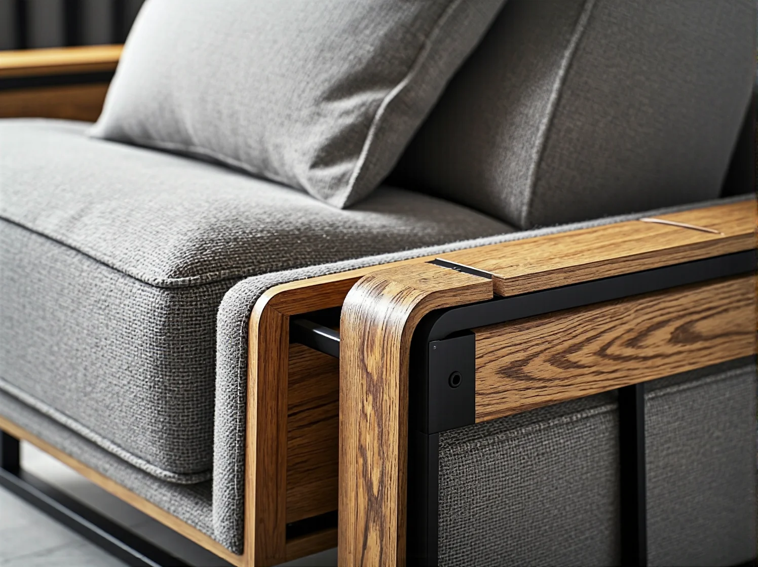 Półkotapczan złożony na dzień w małym pokoju, uwalniający miejsce na salon.