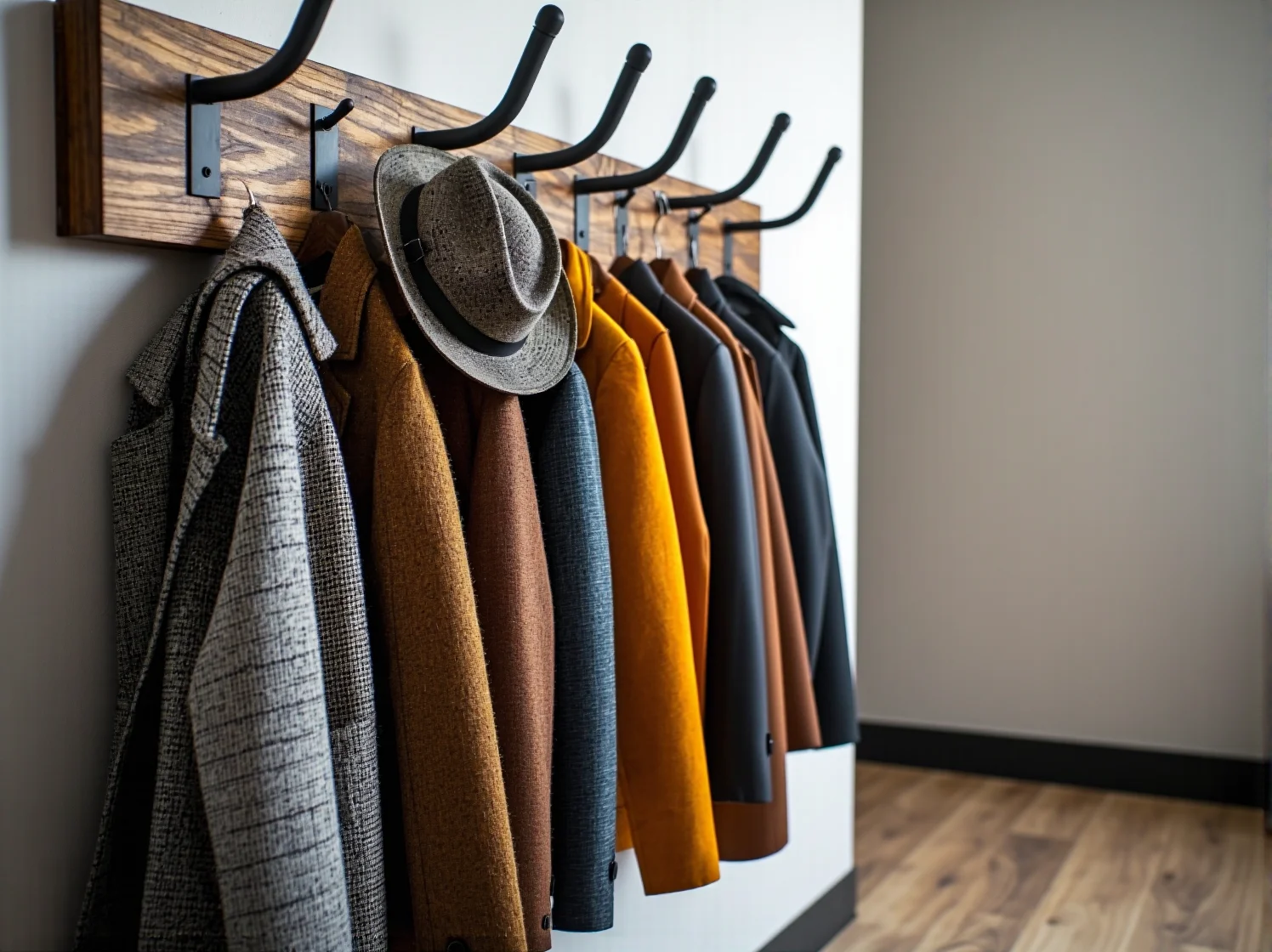 Szlifowanie odzyskanego drewna podczas tworzenia ekologicznego wieszaka DIY.