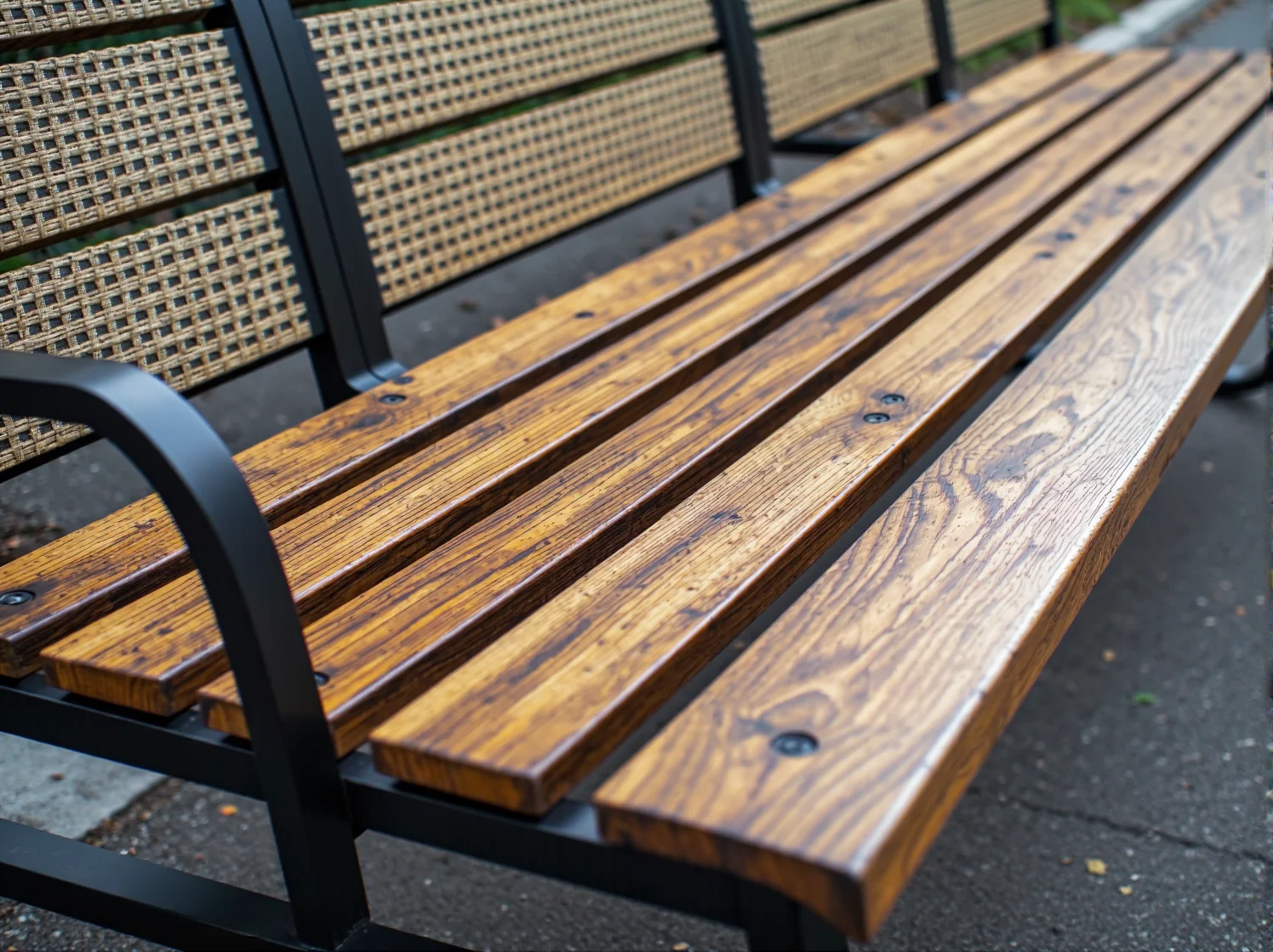 Wytrzymałe materiały na ławki miejskie odporne na warunki.